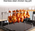 Zerodis 2 Pcs Chicken Leg Wing Grill Rack, 12 Slots Stainless Steel Barbecue Roaster Stand for Outdoor Cooking