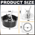Blender Blade for Oster Osterizer, Sealing Ring Gasket, 4902 Jar Bottom Coupling Stud Pin Kit, Glass Jar Replacement