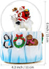 14 Christmas Snow Globes Clearance, Santa's Winter Musical,Hand-Painted Music Box,Colorful Lights, Auto Snowfall