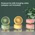 Personal Cooling Fan and Small Air Humidifier 350ml with LED Night Light, USB Charging for Office