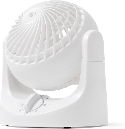 IRIS USA WOOZOO Fan, Small Desk Fan, 3 Speeds, 32ft Max Air Distance, Mini 7 Inch Fan, Low Noise, White