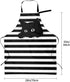 Funny Black Cat Waterproof Apron with 2 Pockets - Kitchen Chef Aprons Bibs for Cooking, Baking, Painting, Gardening