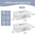 Yomjarl 2 Pcs Cheese Container for Refrigerator,Cream Cheeses Storage Box,Cheese Keeper with Airtight Lid and Time