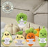Fumonebuty 5PCS Handmade Emotional Support Crochet Gift Encouragement Support Vegetables and Fruits Knitted Dolls