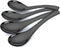 4 Pieces Stainless Steel Asian Soup Spoons, 6.3 Inch Mirror Polished Black Ramen Spoons
