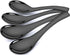 4 Pieces Stainless Steel Asian Soup Spoons, 6.3 Inch Mirror Polished Black Ramen Spoons