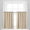 Valea Home Waffle Weave Textured Bathroom Window Curtains, Water Repellent Short Kitchen Tiers, Taupe, 36 x 36 inches