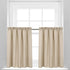 Valea Home Waffle Weave Textured Bathroom Window Curtains, Water Repellent Short Kitchen Tiers, Taupe, 36 x 36 inches
