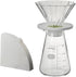 HARIO CDB-3012-W Tea Dripper Bouquet Server Set, 1-4 Cups, White