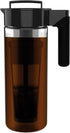 Takeya 2 Quart Glass Cold Brew Coffee Maker for Iced Coffee, Airtight Pitcher, Premium Quality, Black Lid and Handle