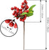 4 HUIANER Pcs Artificial Red Berries, Christmas Fake Flowers Lifelike Redberry Stems Faux Fruit for Valentine's Day