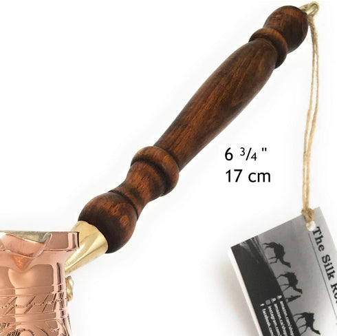 Replacement Wooden Handle for Copper Coffee Pot, Teapots, and Multi-Purpose Mini Wooden Spoon, 3 Handles