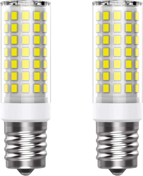 8W Dimmable LED E17 Microwave Oven Bulb, Daylight 6000K, 100W Halogen Equivalent, Under-Microwave Light (2-Pack)