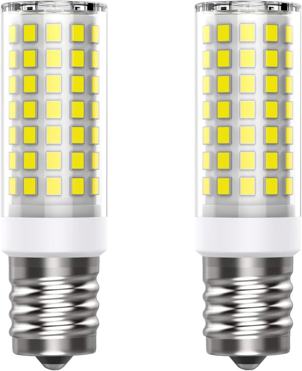 8W Dimmable LED E17 Microwave Oven Bulb, Daylight 6000K, 100W Halogen Equivalent, Under-Microwave Light (2-Pack)