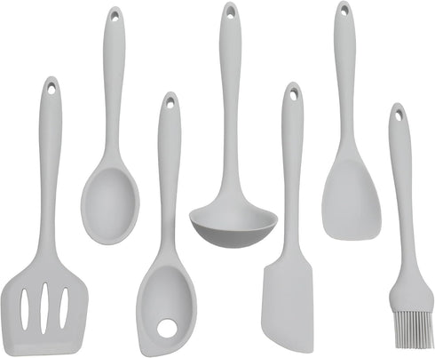 Chef Craft Premium Silicone Cooking Ladle, 11.25 inch, Gray