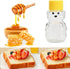 Cufarys 12 Pack 2oz (12) Honey Bear Bottle Bear Shape Clear Empty Honey Bottles Honey Jar with Screw Lid,Plastic Mini