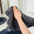 KinHwa Microfiber Hand Towels for Bathroom, Soft and Absorbent Face Towels, 2 Pack Gray