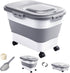 20-30 Lbs Rice Storage Container,Collapsible Food Storage Containers with Rolling Wheel Airtight