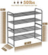 2-Tier 33" Closet SUFAUY Wide Shoe Rack, Metal Shoe Rack Organizer Heavy Duty, Stackable, Black