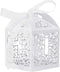 VIVIQUEN Baptism Favor Boxes, Laser Cut Cross Favor Boxes with 50 Ribbons for Baby Shower and Wedding Party Decorations