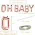 Tellpet OH Baby Letter Balloons, Baby Shower Decor for Girl, Rose Gold, 16 Inch