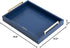 16"x12" Decorative Coffee Table Ottoman Trays Modern Wood Elegant Rectangle Glossy Shagreen Serving Trays