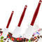 Silicone Rubber Spatula Set (3 Scrapers, 10"/14"/17") - High Heat Resistant Commercial Grade Butter Scraper Pack