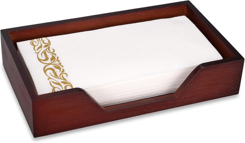 Gtencemen Bamboo Napkin Holder for Kitchen Table Bathroom Paper Towel Holder Farmhouse Flat