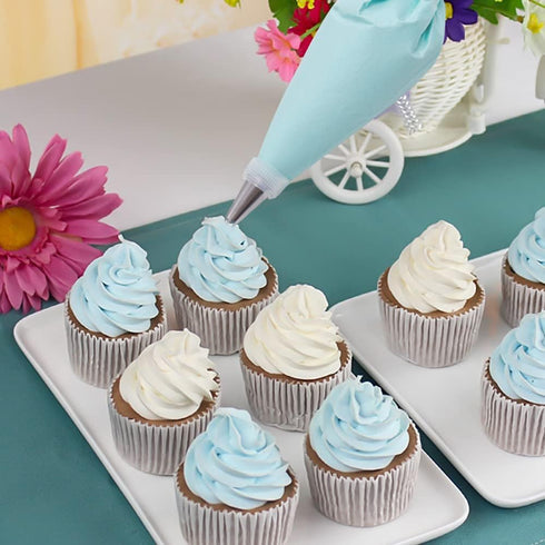 Piping Bags and Tips Set, 100Pcs 12 Inch Disposable Pastry Bags for Cake Decorating Kit Supplies