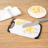Comfy Grip 3-Piece Cutting Board Set, Food-Grade Kitchen Boards with Deep Juice Grooves, White and Black