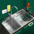 Sponge Holders for Kitchen Sink - Adhesive Stainless Steel Rust Proof Waterproof Sink Caddy, Quick Drying