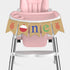 Rainlemon 1st Fishing Theme ONE Highchair Banner Boy Girl Birthday Party Jute Burlap High Chair Garland Decoration