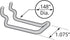 Azar 701140 Safety Metal 4-Inch Loop Hook, 50-Piece Set
