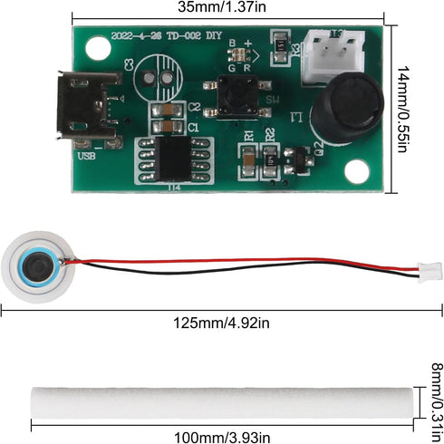 3pcs 5V USB Humidifier Atomization Module Driver Board for Home and DIY Experimental Equipment