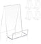 TRIMOU Clear Acrylic Book Stand with Ledge - Small Display Easel for Books, Pictures, Albums, Tablets, and More