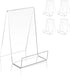 TRIMOU Clear Acrylic Book Stand with Ledge - Small Display Easel for Books, Pictures, Albums, Tablets, and More