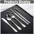 Travel Utensils Set with Case - Reusable Stainless Steel Silverware, 9 Pcs Portable Cutlery Set for Lunch Boxes,
