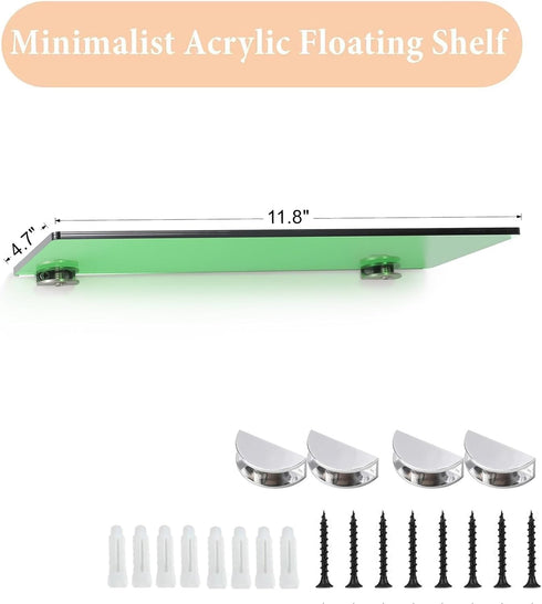 12 4'' 2 iobiotio Small Floating Shelves, x Shelves for Wall, Decorative Floating Shelves for Home Office, Wall Mounted