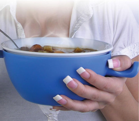 Ceramic Handy Gourmet Cool Touch Microwave Bowl
