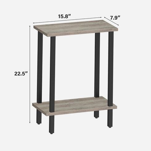 TB01BG062 TUTOTAK Small Side Table, Narrow End Table, Skinny Sofa Table, Slim Nightstand, Couch Table, Living Room, Bed