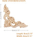 MUXSAM 4Pcs Unpainted Wood Carved Appliques Onlays - Little Wooden Corners Flower Carvings for Mirrors, Cabinets,
