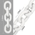 5 Table(White,13.78 Inch) Queekay Decorative Wood Chain Link Decor Rustic Link Wooden Chain Decor Ornament Farmhouse