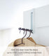 Yamazaki Over The Door Hooks, Alloy Steel, Folding Hanging Coat Rack, Black 7162