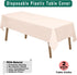 PARTY ULYJA Blush Pink Plastic Tablecloths 2 Pack, 54 x 108 Inch Rectangular PEVA Vinyl Table Covers for Parties