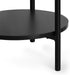 2-Tier 11.57 8.16 4.36 inches, Furinno Besi Modern Tall Round Side End Table with Sturdy Metal Legs, (W) x (H) x (D)