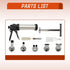Hoypeyfiy 5 Nozzles Stainless Steel Jerky Gun Sausage Maker Sausage Stuffer Handmade Beef Jerky Gun with Stainless Meat