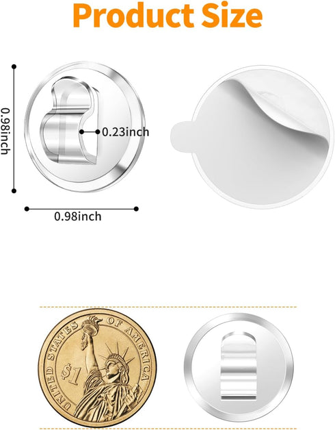 ispneay 100 Clear Mini Light Clips: Small Hooks with Adhesive Strips for Indoor String Light - Plastic Damage Free Wall