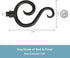 Kenney KN65275 Large Plastic Scroll End Window Curtain Rod, 86-120" Adjustable, Black