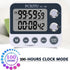 FCXJTU Digital Dual Kitchen Timer, Dual Count UP/Down Timer, Cooking Timer, Stopwatch, Large Display, Adjustable Volume Alarm and Flashing Light with Magnetic Back, Stand, Battery Included (White) by FCXJTU