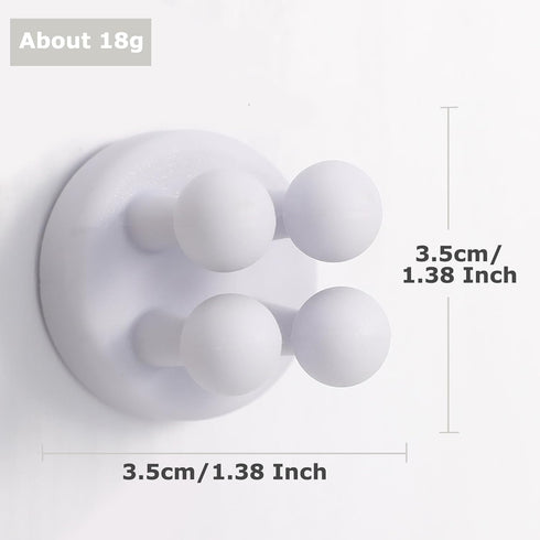 XoYoZo 4 pcs Silicone Toothbrush Holder, Multi-Function Waterproof Self Adhesive Hook for Bathroom, Kitchen, Living